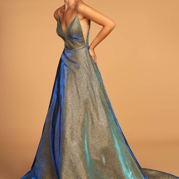 GLS COLLECTIVE Dresses & Skirts - V-Neckline Sleeveless Long Prom Dress GL2644